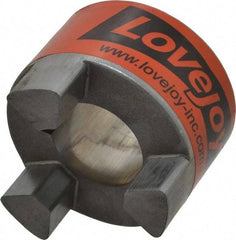 Lovejoy - 1-1/4" Max Bore Diam, 1/4" x 1/8" Keyway Width x Depth, Flexible Coupling Hub - 2.54" OD, 3-1/2" OAL, Sintered Iron, Order 2 Hubs & 1 Spider for Complete Coupling - USA Tool & Supply