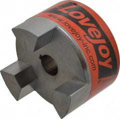 Lovejoy - 3/4" Max Bore Diam, 3/16" x 3/32" Keyway Width x Depth, Flexible Coupling Hub - 3.31" OD, 4-1/4" OAL, Sintered Iron, Order 2 Hubs & 1 Spider for Complete Coupling - USA Tool & Supply