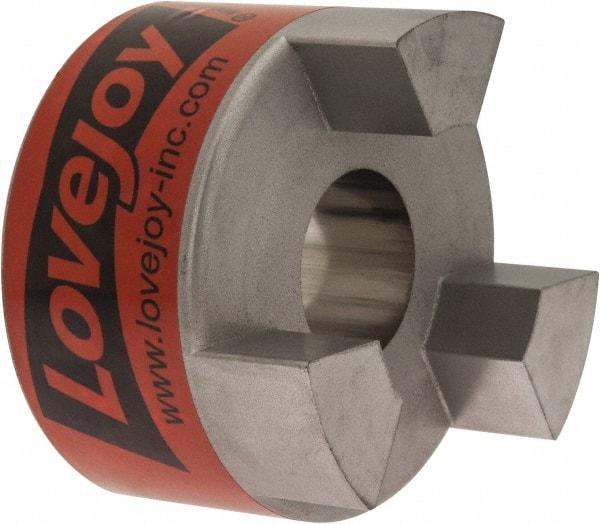 Lovejoy - 1-1/4" Max Bore Diam, 1/4" x 1/8" Keyway Width x Depth, Flexible Coupling Hub - 3.31" OD, 4-1/4" OAL, Sintered Iron, Order 2 Hubs & 1 Spider for Complete Coupling - USA Tool & Supply