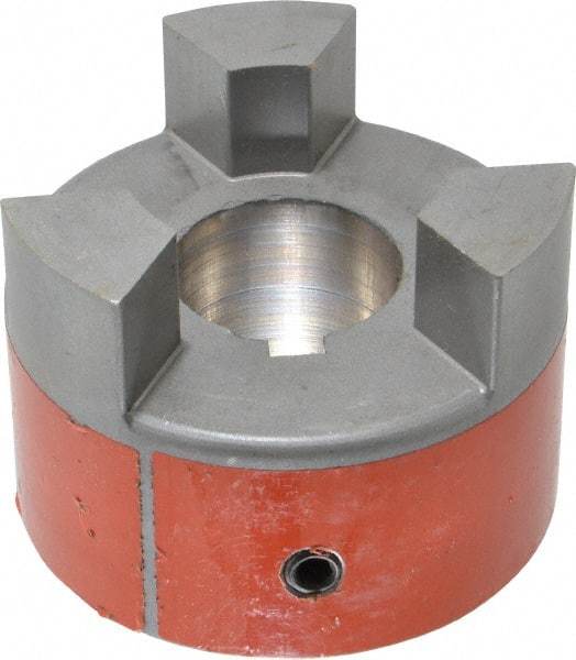 Lovejoy - 1-3/8" Max Bore Diam, 5/16" x 5/32" Keyway Width x Depth, Flexible Coupling Hub - 3.31" OD, 4-1/4" OAL, Sintered Iron, Order 2 Hubs & 1 Spider for Complete Coupling - USA Tool & Supply