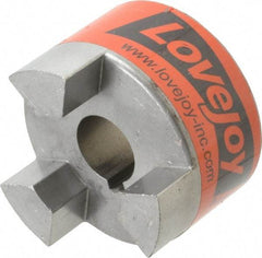 Lovejoy - 28mm Max Bore, 8mm x 3.3mm Keyway Width x Depth, Flexible Coupling Hub - 3.31" OD, 4-1/4" OAL, Sintered Iron, Order 2 Hubs & 1 Spider for Complete Coupling - USA Tool & Supply