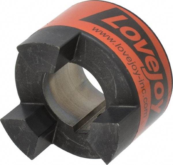 Lovejoy - 42mm Max Bore, 12mm x 3.3mm Keyway Width x Depth, Flexible Coupling Hub - 3.31" OD, 4-1/4" OAL, Sintered Iron, Order 2 Hubs & 1 Spider for Complete Coupling - USA Tool & Supply