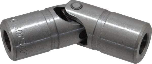 Lovejoy - 7/8" Bore Depth, 1,176 In/Lbs. Torque, D-Type Single Universal Joint - 7/16" Inside x 7/8" Outside Diam, 3" OAL - USA Tool & Supply