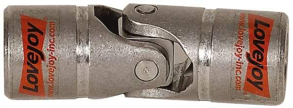 Lovejoy - 1-1/2" Bore Depth, 10,400 In/Lbs. Torque, D-Type Single Universal Joint - 1" Inside x 2" Outside Diam, 5-7/16" OAL - USA Tool & Supply