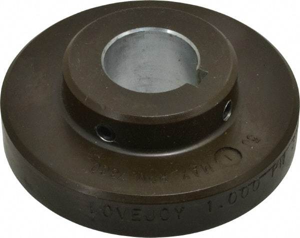 Lovejoy - 1" Max Bore Diam, 1/4" x 1/8" Keyway Width x Depth, Flexible Coupling Hub - 3-1/4" OD, 2.88" OAL, Cast Iron - USA Tool & Supply