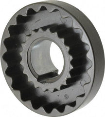 Lovejoy - 1-1/8" Max Bore Diam, 1/4" x 1/8" Keyway Width x Depth, Flexible Coupling Hub - 3-1/4" OD, 2.88" OAL, Cast Iron - USA Tool & Supply