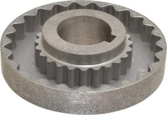 Lovejoy - 1-1/2" Max Bore Diam, 3/8" x 3/16" Keyway Width x Depth, Flexible Coupling Hub - 4-5/8" OD, 3.94" OAL, Cast Iron - USA Tool & Supply