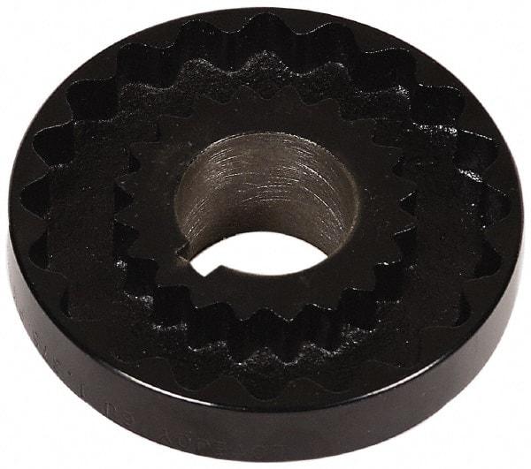 Lovejoy - 1-3/4" Max Bore Diam, 3/8" x 3/16" Keyway Width x Depth, Flexible Coupling Hub - 6.35" OD, 5.06" OAL, Cast Iron - USA Tool & Supply