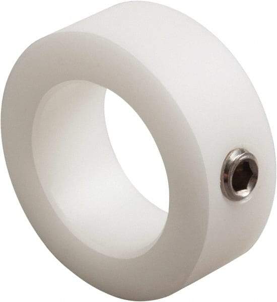 Climax Metal Products - 3/4" Bore, Nylon, Set Screw Shaft Collar - 1-1/4" Outside Diam, 9/16" Wide - USA Tool & Supply