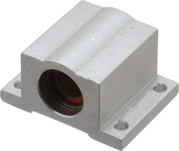 Pacific Bearing - 3/8" ID, 1-3/4" OAW x 1.313" OAL x 0.938" OAH Closed Single Pillow Block - 1-5/16 Inch Overall Length x 15/16 Inch Overall Height x 1-3/4 Inch Width, - USA Tool & Supply