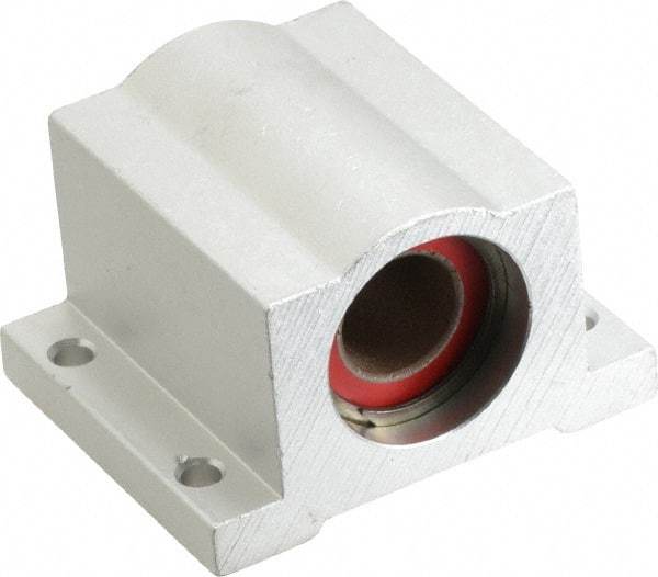 Pacific Bearing - 1/2" ID, 2" OAW x 1.688" OAL x 1-1/4" OAH Closed Single Pillow Block - 1-11/16 Inch Overall Length x 1-1/4 Inch Overall Height x 2 Inch Width, - USA Tool & Supply