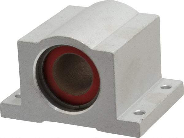 Pacific Bearing - 3/4" ID, 2-3/4" OAW x 2.063" OAL x 1-3/4" OAH Closed Single Pillow Block - 2-1/16 Inch Overall Length x 1-3/4 Inch Overall Height x 2-3/4 Inch Width, - USA Tool & Supply