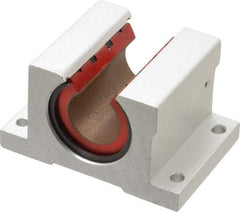 Pacific Bearing - 3/4" ID, 2-3/4" OAW x 2.063" OAL x 1-3/4" OAH Open Single Pillow Block - 2-1/16 Inch Overall Length x 1-3/4 Inch Overall Height x 2-3/4 Inch Width, - USA Tool & Supply