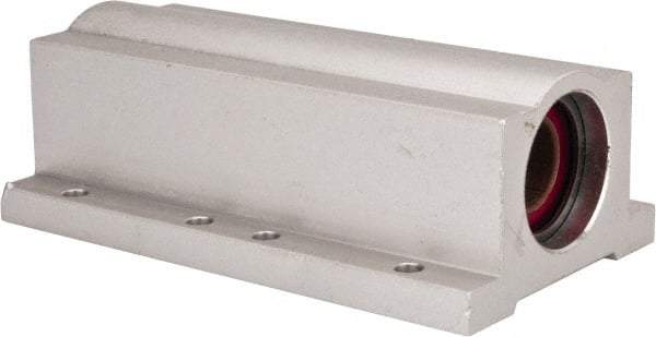 Pacific Bearing - 1/2" ID, 3-1/2" OAL x 1-1/4" OAH Closed Twin Pillow Block - 3-1/2 Inch Overall Length x 1-1/4 Inch Overall Height x 2 Inch Width, - USA Tool & Supply