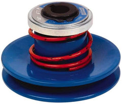 Lovejoy - 2.69" Min Pitch, 4.13" Long, 5.65" Max Diam, Spring Loaded Variable Speed Pulley - 6" Outside Diam, 1-1/8" Inside Diam, 1 Hp at 1750 RPM, 3/4 Hp at 1150 RPM - USA Tool & Supply