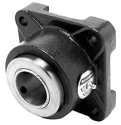 Browning - 6-1/4" OALType E 4-Bolt Flange Bearing - 4-7/8" Btw Mnt Hole Ctrs, Cast Iron - USA Tool & Supply