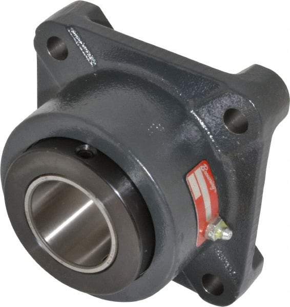 Browning - 5-5/8" OALType E 4-Bolt Flange Bearing - 4-3/8" Btw Mnt Hole Ctrs, Cast Iron - USA Tool & Supply