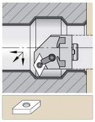 Kennametal - Right Hand Cut, 50.80mm Min Bore Diam, Size H24 Modular Boring Cutting Unit Head - Through Coolant, Compatible with DN.. - USA Tool & Supply