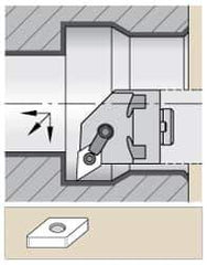 Kennametal - Right Hand Cut, 57.15mm Min Bore Diam, Size H28 Modular Boring Cutting Unit Head - Through Coolant, Compatible with DN.. - USA Tool & Supply