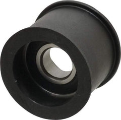 Fenner Drives - 17 Inside x 2.07" Outside Diam, 1.37" Wide Pulley Slot, Glass Reinforced Nylon Idler Pulley - For Use with Flat Belts, 1-1/8" Wide - USA Tool & Supply