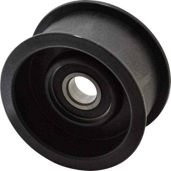 Fenner Drives - 17 Inside x 3.38" Outside Diam, 1.38" Wide Pulley Slot, Glass Reinforced Nylon Idler Pulley - For Use with Flat Belts, 1-1/8" Wide - USA Tool & Supply