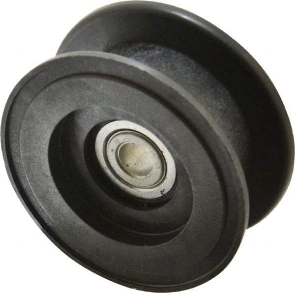 Fenner Drives - 3/8 Inside x 2.76" Outside Diam, 0.82" Wide Pulley Slot, Glass Reinforced Nylon Idler Pulley - For Use with Flat Belts, 5/8" Wide - USA Tool & Supply
