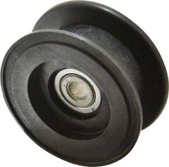 Fenner Drives - 3/8 Inside x 2.76" Outside Diam, 0.82" Wide Pulley Slot, Glass Reinforced Nylon Idler Pulley - For Use with Flat Belts, 5/8" Wide - USA Tool & Supply