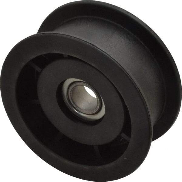 Fenner Drives - 1/2 Inside x 3" Outside Diam, 1.02" Wide Pulley Slot, Glass Reinforced Nylon Idler Pulley - For Use with Flat Belts, 7/8" Wide - USA Tool & Supply