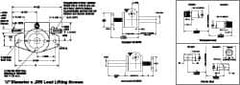 Duff-Norton - 1/4 Ton Capacity, 9" Lift Height, Inverted Mechanical Screw Actuator - Threaded End - USA Tool & Supply