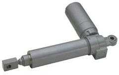Duff-Norton - 12" Stroke Len, 17% Duty Cycle, 12 Volt, Linear Electromechanical Actuator with Slip Clutch - DC Input, 0.73" per Second, 500 Lb Capacity - USA Tool & Supply
