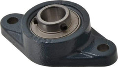 Value Collection - 113mm OAL2-Bolt Flange Bearing - 2830 Lb Dyn Cap, Cast Iron - USA Tool & Supply