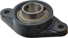 Value Collection - 161mm OAL2-Bolt Flange Bearing - 5650 Lb Dyn Cap, Cast Iron - USA Tool & Supply