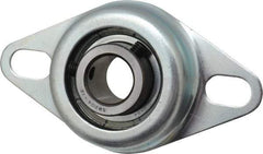 Value Collection - 3/4" ID, 1.2205" OAL x 4-1/2" OAH 2-Bolt Flange - 1,650 Lb Static Cap, 2,830 Lb Dyn Cap, 3-3/8" Btw Mnt Hole Ctrs, Stamped Steel Rubber Mount - USA Tool & Supply