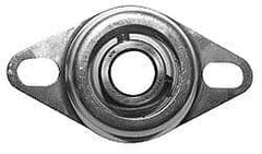 Value Collection - 5/8" ID, 1.126" OAL x 4" OAH 2-Bolt Flange - 1,060 Lb Static Cap, 2,110 Lb Dyn Cap, 3" Btw Mnt Hole Ctrs, Stamped Steel Rubber Mount - USA Tool & Supply