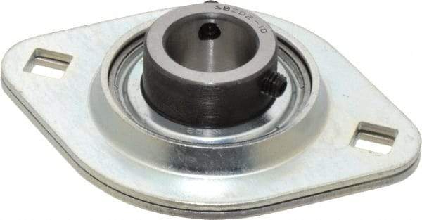Value Collection - 3-3/16" OAL2-Bolt Flange - 1160 Lb Dyn Cap, Steel - USA Tool & Supply