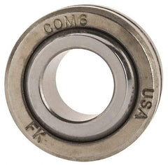 Made in USA - 3/8" Bore Diam, 8,400 Lb Dynamic Capacity, 13/32" Wide, Ball-Joint Spherical Plain Bearing - 13/16" OD - USA Tool & Supply