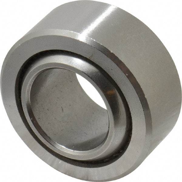 Made in USA - 5/8" Bore Diam, 30,500 Lb Dynamic Capacity, 5/8" Wide, Ball-Joint Spherical Plain Bearing - 1-3/16" OD - USA Tool & Supply