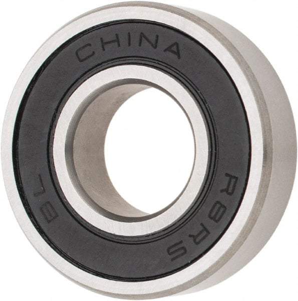 Tritan - 1/2" Bore Diam, 1-1/8" OD, Double Seal Deep Groove Radial Ball Bearing - 5/16" Wide, 1 Row, Round Bore, 535 Lb Static Capacity, 1,148 Lb Dynamic Capacity - USA Tool & Supply