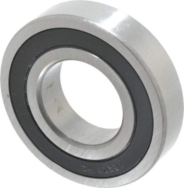 Tritan - 35mm Bore Diam, 72mm OD, Double Seal Deep Groove Radial Ball Bearing - 17mm Wide, 1 Row, Round Bore, 3,400 Lb Static Capacity, 5,800 Lb Dynamic Capacity - USA Tool & Supply