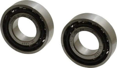 Nachi - 17mm Bore Diam, 35mm OD, Open Angular Contact Radial Ball Bearing - 10mm Wide, 1 Row, Round Bore, 8,300 Nm Static Capacity, 11,400 Nm Dynamic Capacity - USA Tool & Supply