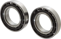 Nachi - 35mm Bore Diam, 62mm OD, Open Angular Contact Radial Ball Bearing - 14mm Wide, 1 Row, Round Bore, 27,500 Nm Static Capacity, 31,000 Nm Dynamic Capacity - USA Tool & Supply