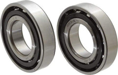 Nachi - 35mm Bore Diam, 72mm OD, Open Angular Contact Radial Ball Bearing - 17mm Wide, 1 Row, Round Bore, 40,000 Nm Static Capacity, 49,500 Nm Dynamic Capacity - USA Tool & Supply