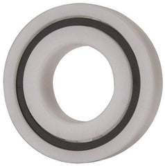 Made in USA - 1" Bore Diam, 2" OD, Open Plastic Race Radial Ball Bearing - 1/2" Wide, 1 Row, Round Bore, 61 Lb Static Capacity, 92 Lb Dynamic Capacity - USA Tool & Supply