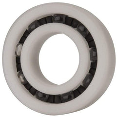 Made in USA - 20mm Bore Diam, 42mm OD, Open Plastic Race Radial Ball Bearing - 12mm Wide, 1 Row, Round Bore, 52 Lb Static Capacity, 78 Lb Dynamic Capacity - USA Tool & Supply