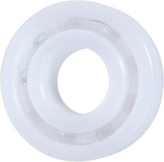 Made in USA - 15mm Bore Diam, 35mm OD, Open Plastic Race Radial Ball Bearing - 11mm Wide, 1 Row, Round Bore, 46 Lb Static Capacity, 69 Lb Dynamic Capacity - USA Tool & Supply