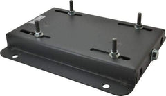 Made in USA - 3/8" Bolt Steel Rigid Fixed Base Motor Base - Adjusting Single Screw, 184T NEMA Frame - USA Tool & Supply