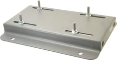 Made in USA - 3/8" Bolt Steel Rigid Fixed Base Motor Base - Adjusting Single Screw, 213T NEMA Frame - USA Tool & Supply