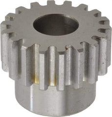 Browning - 16 Pitch, 1-1/8" Pitch Diam, 18 Tooth Spur Gear - 1/2" Bore Diam, 15/16" Hub Diam, Steel - USA Tool & Supply