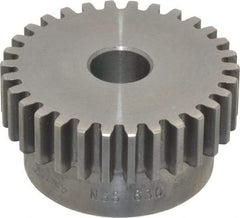 Browning - 16 Pitch, 1-7/8" Pitch Diam, 30 Tooth Spur Gear - 1/2" Bore Diam, 1-5/8" Hub Diam, Steel - USA Tool & Supply