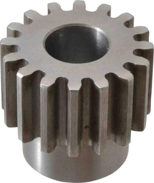 Browning - 10 Pitch, 1.6" Pitch Diam, 16 Tooth Spur Gear - 3/4" Bore Diam, 1-5/16" Hub Diam, Steel - USA Tool & Supply